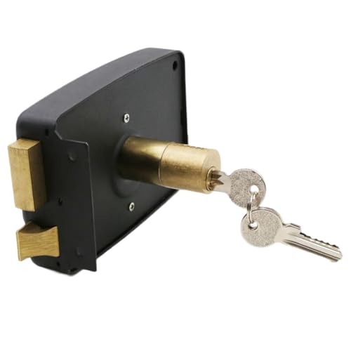 Luobannm Home Security Door Lock-Vintage Solid Messing Laderise Lock 540 für Schlafzimmer Holztüren, Klassisches Ochsenkopfdesign von Luobannm