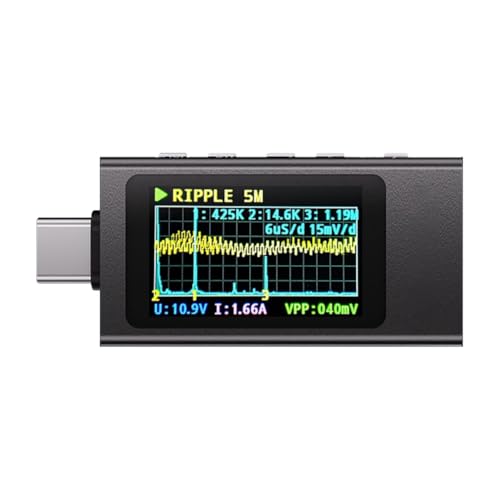 Luobannm KWS-X1 Leistungsmessgerät Typ-C Tester Multifunktions-Digitalanzeige DC Spannung Amperemeter Leistungsmessgerät für Elektriker Werkzeug Luobannm KWS-X1 Leistungsmessgerät Typ-C Tester Multifunktions-Digitalanzeige DC Spannung Amperemeter Leistungsmessgerät für Elektriker Werkzeug von Luobannm