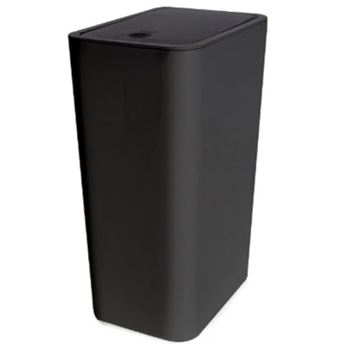 Luobannm Kleiner Mülleimer mit -Up-Deckel, Badezimmermüll, Schlanker Abfall für Küche, Schlafzimmer, Wohnzimmer Schwarz Luobannm Kleiner Mülleimer mit -Up-Deckel, Badezimmermüll, Schlanker Abfall für Küche, Schlafzimmer, Wohnzimmer Schwarz von Luobannm
