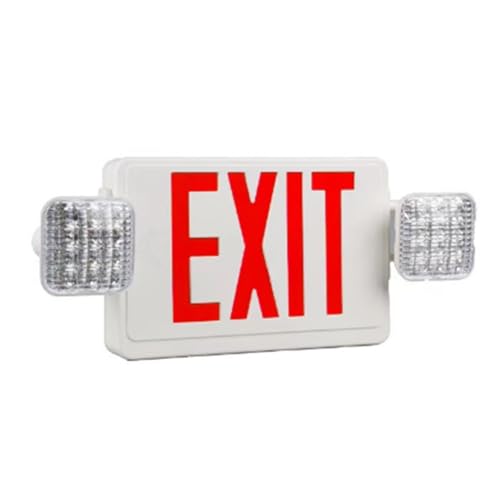 Luobannm LED-Notausgangsschild mit Notbeleuchtung, Einstellbare LED-Notausgangsbeleuchtung mit Batterie-Backup, Notausgangsschild für Unternehmen Luobannm LED-Notausgangsschild mit Notbeleuchtung, Einstellbare LED-Notausgangsbeleuchtung mit Batterie-Backup, Notausgangsschild für Unternehmen von Luobannm