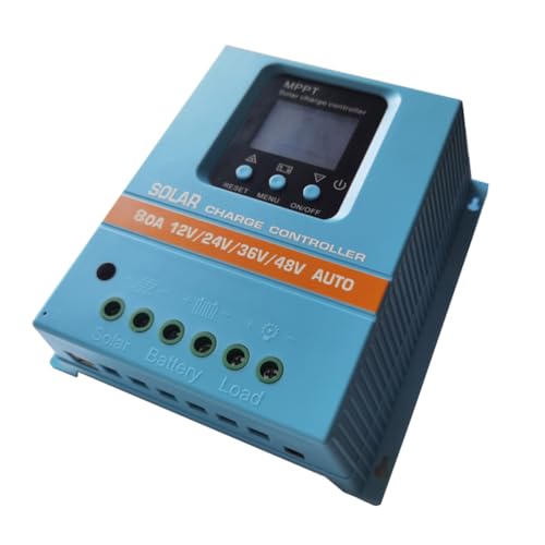 Luobannm MPPT Solar-Laderegler 12V 24V 36V 48V mit LCD-Display für Solarmodule und Batterien, Intelligenter Solar-Regler 80A von Luobannm