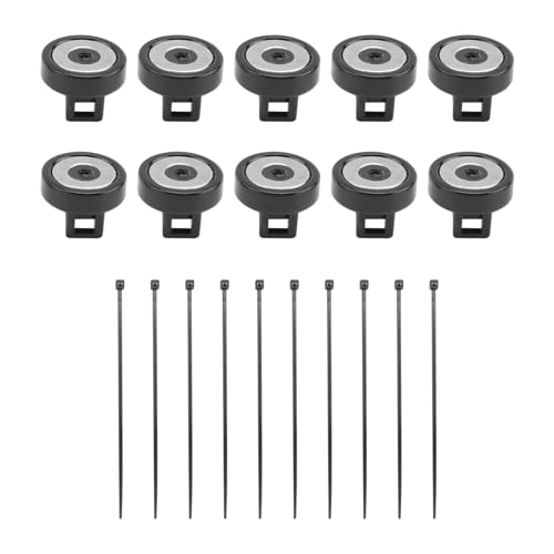 Luobannm Magnetische Kabelbindungshalterdraht Nylon Neodym -Halterung Krawatten Saugnäpfe Haken Schwarz Schwarz von Luobannm