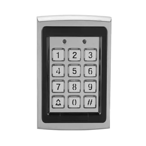 Luobannm Metall-Tastaturleser, LED-Hintergrundbeleuchtung, RFID für Zutrittskontrollsystem, Näherungskarte, Eigenständiger Benutzer, Türschloss-Eintrag von Luobannm