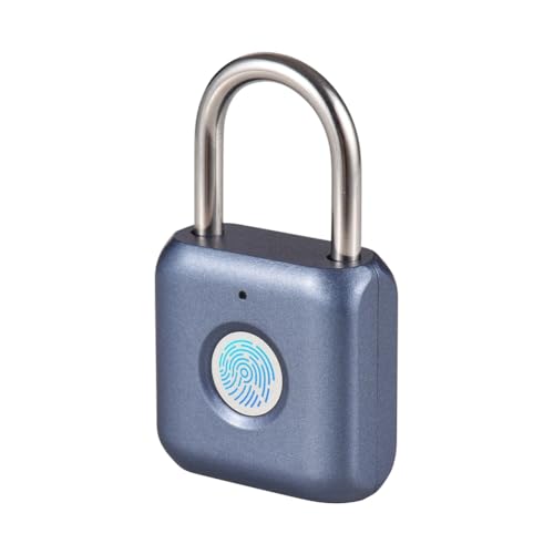 Luobannm Mini Fingerabdruck-Vorhängeschloss, USB-Wiederaufladbares Fingerabdruckschloss, IPX2-Spritzwassergeschütztes Diebstahlsicherheits-Vorhängeschloss von Luobannm