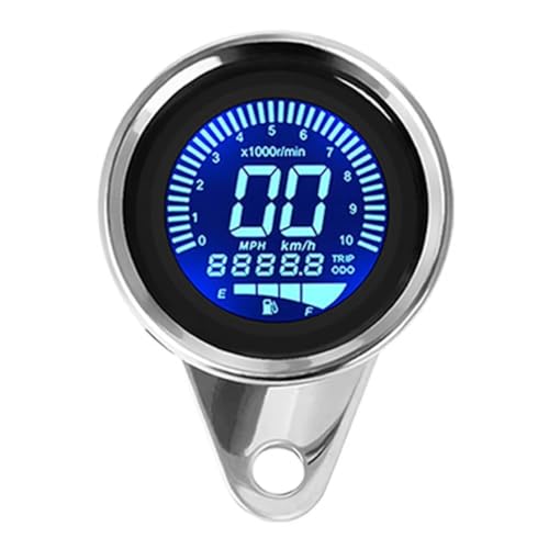 Luobannm Motorrad-Tachometer Digitaler Kilometerzähler mit Nachtlicht 12V Digitales Motorrad-Tachometer Motorradzubehör Elektroplattierte Farbe Luobannm Motorrad-Tachometer Digitaler Kilometerzähler mit Nachtlicht 12V Digitales Motorrad-Tachometer Motorradzubehör Elektroplattierte Farbe von Luobannm