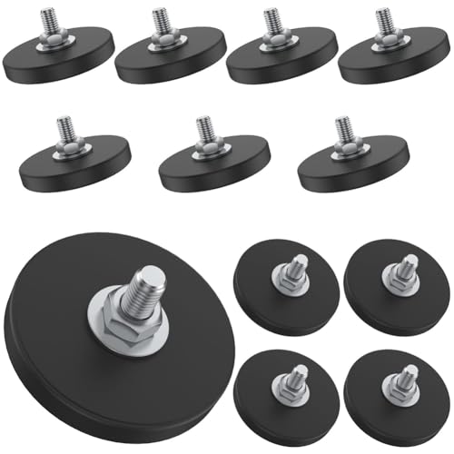 Luobannm Neodym - -Magnete 12 Teile 1,69 30 Pfund M6 Gummi -Beschichtete Gewindeknollen Magnete für die Beleuchtung von Luobannm
