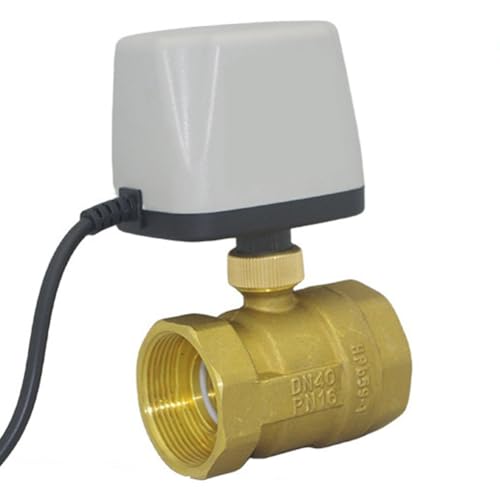 Luobannm Normalerweise Geschlossener, Schnell Öffnender, Motorisierter Kugelhahn Aus Messing, 2-Adrig, Messing, Elektrisch, D40 Luobannm Normalerweise Geschlossener, Schnell Öffnender, Motorisierter Kugelhahn Aus Messing, 2-Adrig, Messing, Elektrisch, D40 von Luobannm