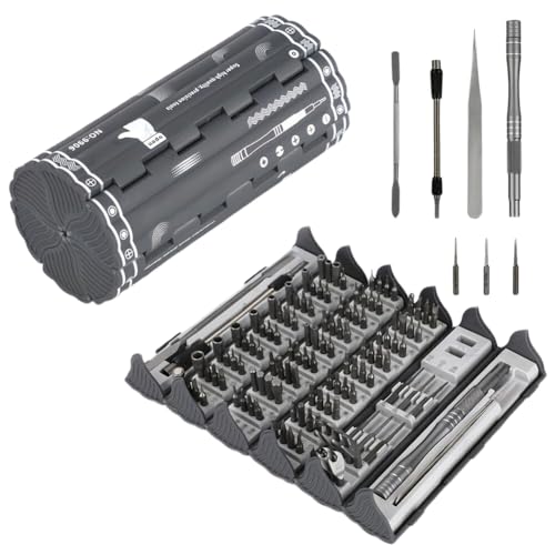 Luobannm Professionelles Reparaturwerkzeug 128 in 1 Präzisionsschraubendreher -Kit mit Magnetischer Flexibler Welle für PC -Mobiltelefon Uhrenkamera von Luobannm