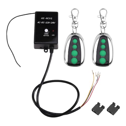 Luobannm -RCV1 Universalempfänger mit Fernbedienung für Garagentoröffner DC/AC 12V/24V 433MHz von Luobannm