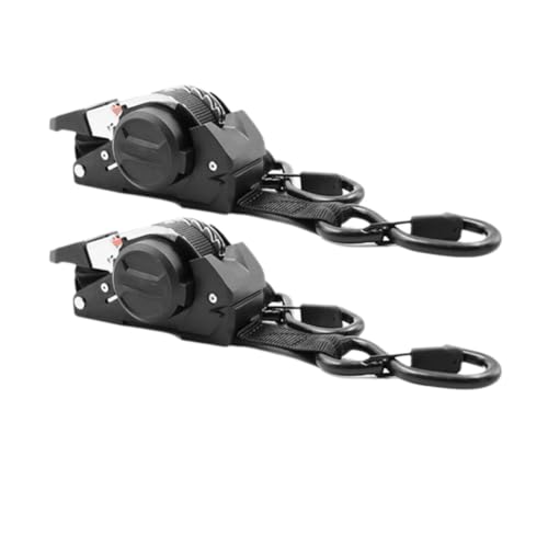 Luobannm Retractable Ratchet Straps - Selbstsichernde Zurrgurte für Transportaufgabe für Motorräder, Boote, ATVs und UTVs von Luobannm
