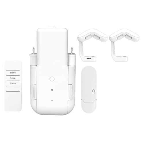 Luobannm Smart Curtain Motor mit Sprachsteuerung, Fernbedienung für Vorhänge, Temperatur- und Lichtsensoren für die Heimautomatisierung von Luobannm