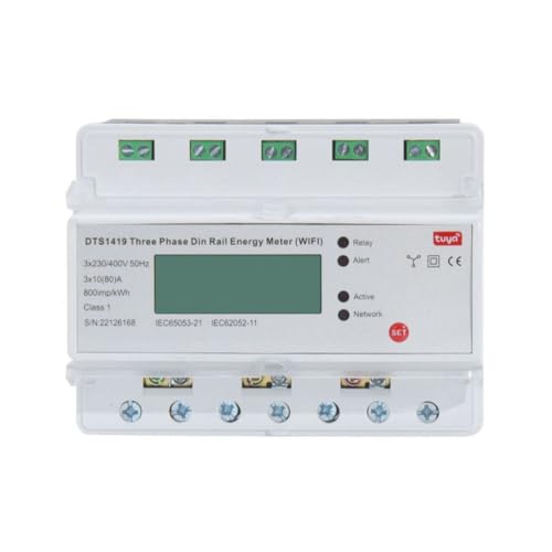 Luobannm Smart Elektrizitätsmesser Tuya WiFi Remote Prepaid Elektrizitätsmesser 3-Phasen-Schiene Typ Home Electricity Messgerät von Luobannm
