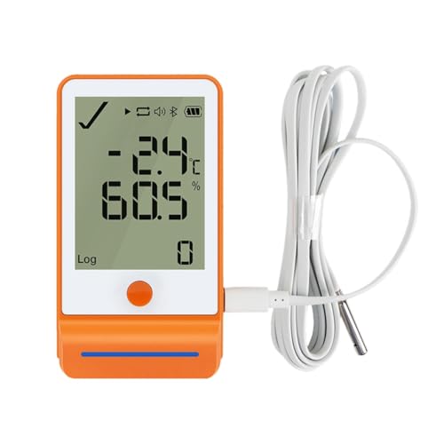 Luobannm Temperatur- und Feuchtigkeitsdetektor Thermometer Digitaler Datenlogger Recorder Kühlketten-Transport Gewächshaus von Luobannm