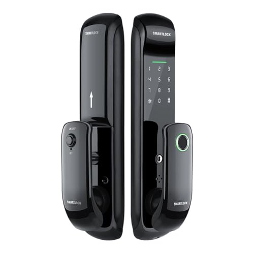 Luobannm Tuya Smart Locks Vollautomatisches Elektronisches Türschloss mit Biometrischem Fingerabdruck, RFID-Karte, Passwort und Schlüsselentsperrung von Luobannm