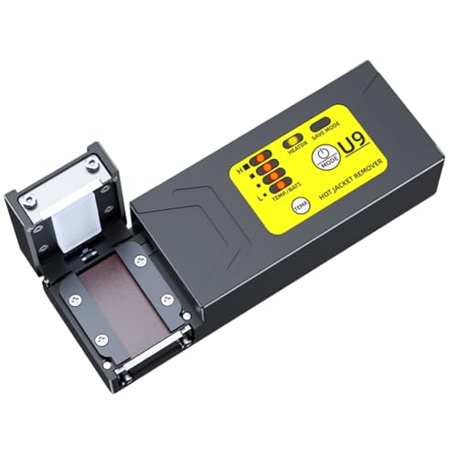 Luobannm U9 Fiber Thermal Stripper, Effizientes, Beheiztes Abisolierwerkzeug für Flachbandkabel, Inklusive Lithium-Fusionswerkzeug (EU) von Luobannm