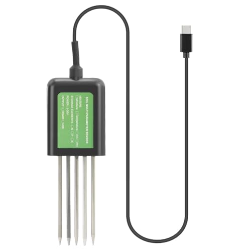 Luobannm USB -Boden PH -Messgerät Feuchtigkeitstester Bodenanalysator für Android Smart Garden Boden Nährstoffsensor für Gewächshaus Hausbauern von Luobannm