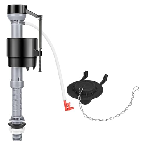 Luobannm Universelles Toilettenreparaturset für Innentanks, Inklusive Einstellbarem Füllventil und 2-Klappe. Leise und Einfache Installation von Luobannm