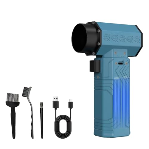 Luobannm -Ventilator, Tragbarer Ventilator, Leistungsstarker Luftgebläse, Outdoor-Camping-Grillgebläse, Jet-Turbogebläse, Tastatur-Reinigungswerkzeuge von Luobannm