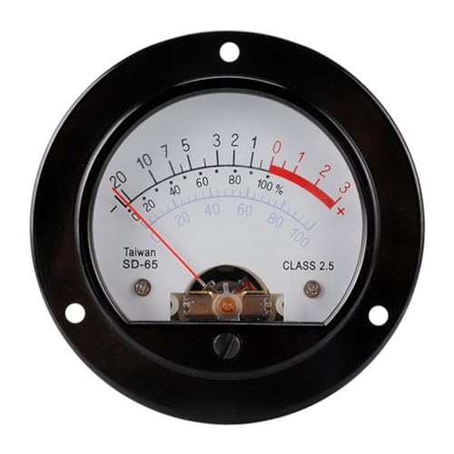 Luobannm Vu-Level-Meter, VU-Meter, Pegelspannungsmesser, VU-Backlight-Voltmeter, Retro-Drehscheiben-Rundanzeige SO65, Hintergrundbeleuchtetes Voltmeter Luobannm Vu-Level-Meter, VU-Meter, Pegelspannungsmesser, VU-Backlight-Voltmeter, Retro-Drehscheiben-Rundanzeige SO65, Hintergrundbeleuchtetes Voltmeter von Luobannm