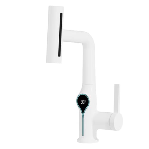 Luobannm Wasserfall-Temperatur-Digitalanzeige Waschtischarmatur Lift Up Down Stream Heißes Kaltes Wasser Waschbecken Mischbatterie für Badezimmer Luobannm Wasserfall-Temperatur-Digitalanzeige Waschtischarmatur Lift Up Down Stream Heißes Kaltes Wasser Waschbecken Mischbatterie für Badezimmer von Luobannm