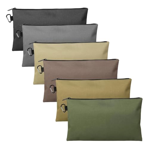Luobannm Werkzeugtasche 12" - Kleine Werkzeugtasche mit Karabiner - 6 Stück Multifunktionale Aufbewahrungstasche mit Zuverlässigem Reißverschluss Luobannm Werkzeugtasche 12" - Kleine Werkzeugtasche mit Karabiner - 6 Stück Multifunktionale Aufbewahrungstasche mit Zuverlässigem Reißverschluss von Luobannm