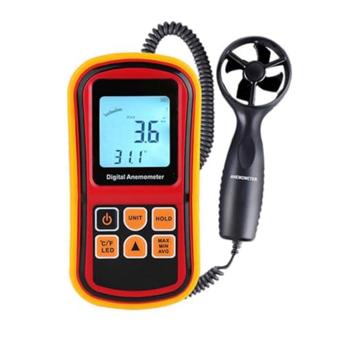Luobannm Windmesser Windmesser Thermometer Digitales Anemometer Windgeschwindigkeitsmesser Anemometer von Luobannm