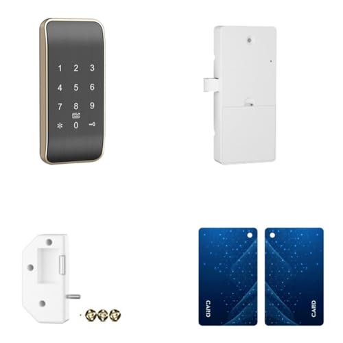 Luobannm Wireless Elektronikschloss Passwortschloss Schubladen Sauna Drahtlose Zugangskontrolle Fitnessstudio-Aufbewahrungsschrank TTLOCK-APP-Upgrade-Version (APP) - Gold von Luobannm