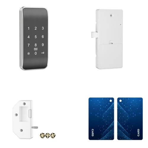 Luobannm Wireless Elektronisches Schloss Passwortschloss Schublade Sauna Kabellose Zutrittskontrolle Fitnessraum-Aufbewahrungsschrank TTLOCK APP Aufgerüstete Version (APP) - Silber von Luobannm