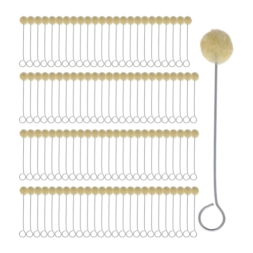 Luobannm Wool Daubers Ball Brush, Applikator-Werkzeug zum Färben Von Leder, Beizen, Basteln, DIY-Bastelprojekte, Kontaktkleber, 100 Stück von Luobannm