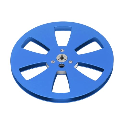 Luocute 1/4 7 Zoll Leere Klebebandrolle, Aluminiumlegierung Open Reel Sound Tape Leere Rolle Universal Take -up -Rolle für eine Rolle zu Rollenband Spielern mit 3 Windlöchern (BLUE) von Luocute