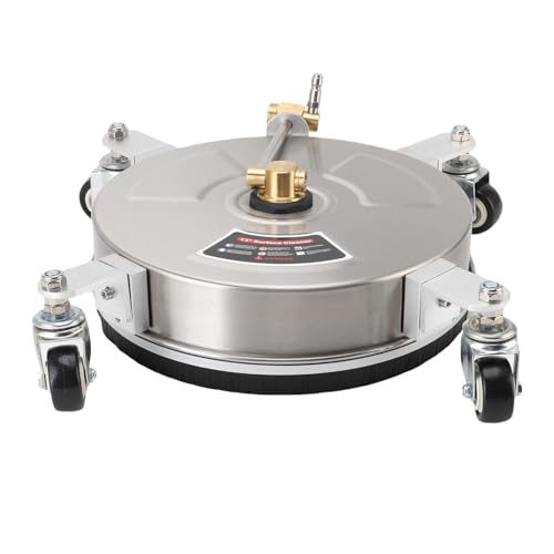 Luocute 13 Zoll Hochdruck Reiniger Oberflächen Reiniger Maximal 4000PSI Fahrgestell Betondruck Reiniger Befestigung mit 4 Rädern für Fahrbahn Terrasse Beton Patio Sidewalk Deck Pathway von Luocute