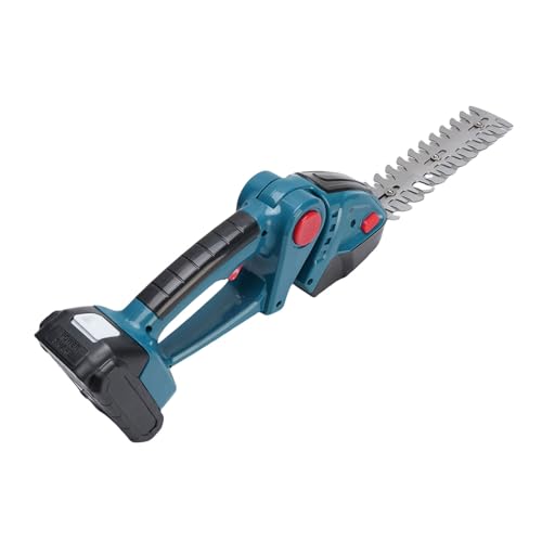 Luocute 2 in 1 Cordless Hedge Trimmer, 21V Wiederaufladbare Dual -Trimm -Köpfe Handheld Electric Busch Trimmer, Geeignet für Gartengarten Rasen (EU-Stecker) von Luocute