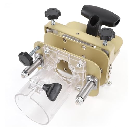 Luocute 2 in 1 Unsichtbare Verschluss Halter Schlitz Halterung, Holz Bearbeitungs Router Mortis Ierung Jig Trimmer Basis, Einrasten für Schrank Garderoben Möbel Zur Installation von von Luocute
