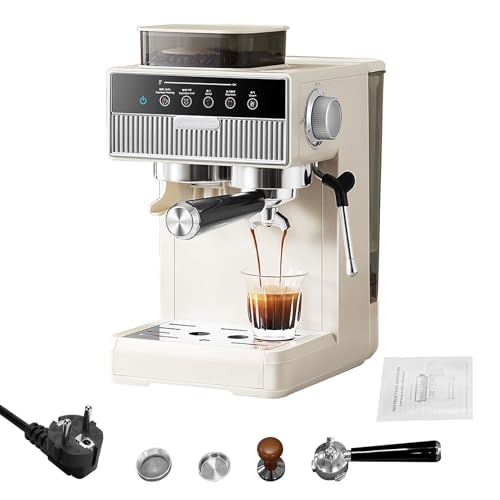 Luocute 20Bar Halbautomatische Kaffeemaschine, Kalte Heiße 2 Extraktion Home Coffee Maker -Maschine mit 1,8 -l -Wassertank 20 Schleifgetriebe 51 Mm Portafilter für Heißes Kaltes (EU-Stecker) von Luocute