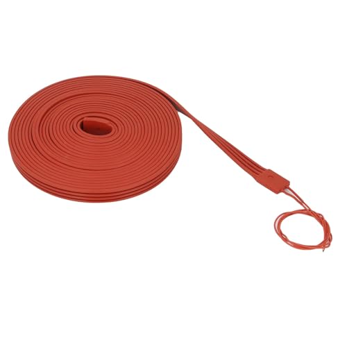 Luocute 25x10000mm Silikonheizungskabel, 1000 W Wasserfestes Wärmeband, Geeignet für Wechselstromkompressoren Kunststoff Rohre Dach RV (220V) von Luocute
