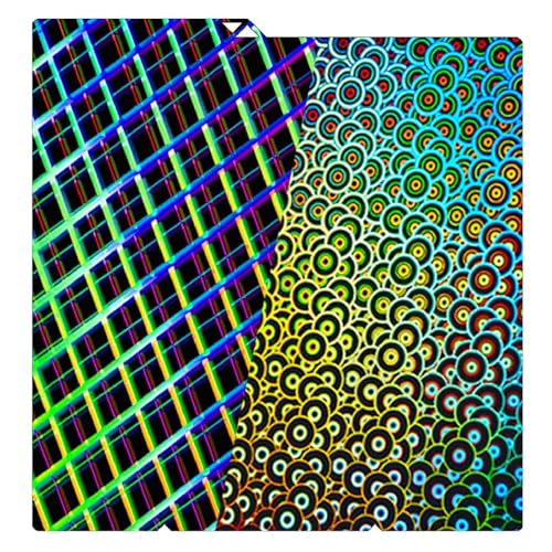 Luocute 3D -Effekt -Build -Platte für Kobra S1 3D Pritner 264x276mm Doppelseitiges Build -Blatt, 264x276mm Doppelseitiges Muster mit Flexibler Federstahlgebäudeplatte von Luocute