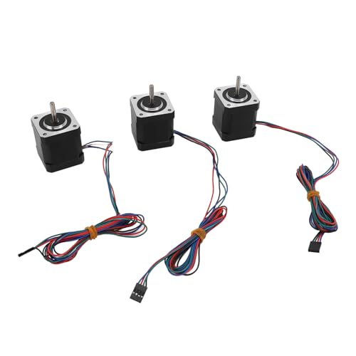 Luocute 3pcs Nema 17 Stepper -Motor für CNC 3D -Druckerroboter, 3D -Druckermotor mit 1M -Kabel und Stecker 2A 59 Ncm Torsion 48 Mm Höhe für CNC XYZ von Luocute