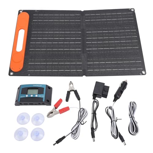 Luocute 60W Tragbares Solarpanelkit, Faltbares Solarladegerät 23% Effizienz Wasserproof mit 30A MPPT -Controller für RV -Auto -Yachtcamping von Luocute