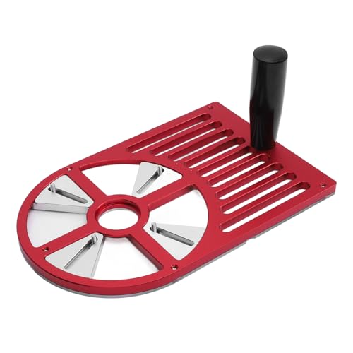 Luocute Aluminium Legierung Router Tisch Einlage Platte, Mini Quadratische Holz Bearbeitungs Bänke Router Flip Platte, Multifunktion Trimmen Gravur Tisch für 65 Bis 132mm Durchmesser von Luocute