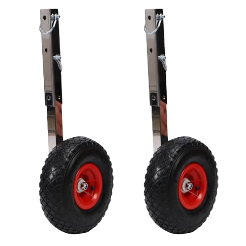 Luocute Aufblasbare Boots -, Boots -Starträder, 600 Pfund Kapazität Abnehmbarer Bahnstart Dolly Wheels Kit mit Schnellfreisetzstiften für Aufblasbare Boote von Luocute