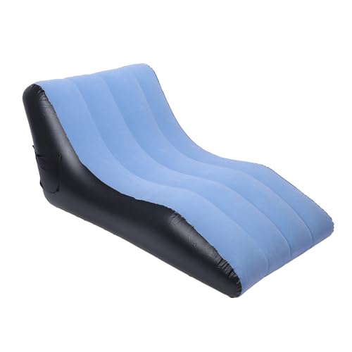 Luocute Aufblasbare Couch, Wohnstuhl Im Freien mit Gerader Oberfläche und Dicker PVC -Basis für Camping -Strand Im Innenbereich Im Freien Im Freien (Blue) von Luocute