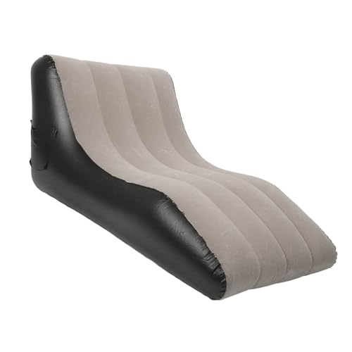 Luocute Aufblasbare Couch, Wohnstuhl Im Freien mit Gerader Oberfläche und Dicker PVC -Basis für Camping -Strand Im Innenbereich Im Freien Im Freien (Brown) von Luocute