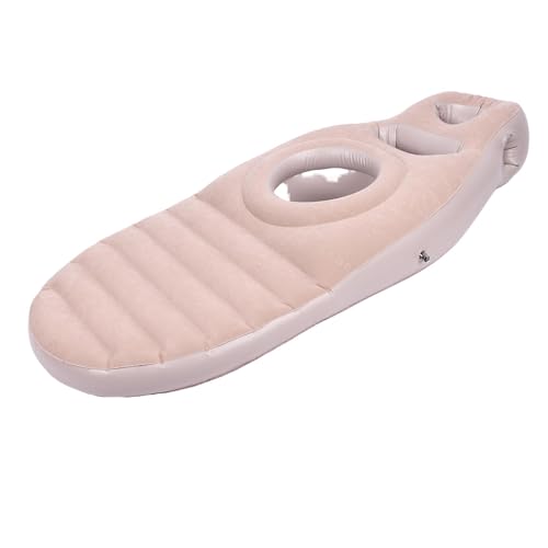 Luocute Aufblasbare Schlafstütze mit Bauchloch, Leichtes PVC -Ganzkörperkissen Zum Schlafen, Hautfreundlicher Schwangerschaft Luftbett, Tragbar für Poolschwimmer, Massage, Yoga (Grey) von Luocute