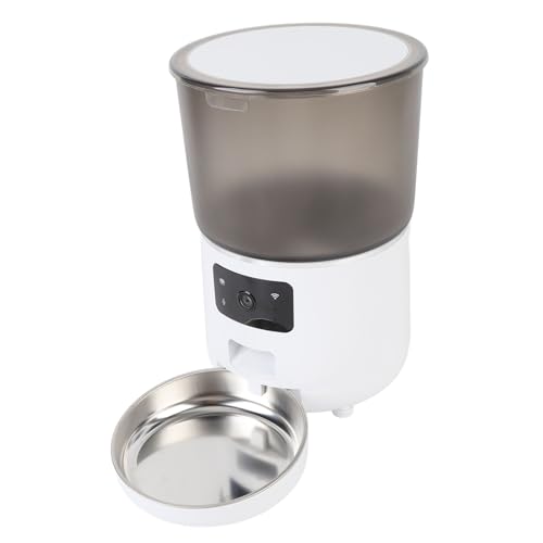 Luocute Automatische Katzenfutterautomaten, 4L Intelligente Haustier -Feeder für Kleine Haustiere Abnehmbare Mobiltelefon App Portion Control WLANE WLANE (EU-Stecker) von Luocute