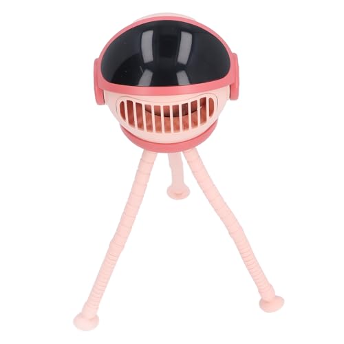 Luocute Baby Kinderwagenlüfter, Tragbarer auf Lüfter mit 4000 MAH 360 Grad 3 Geschwindigkeiten Stummes Design für Kinderwagen -Krippe Autositz (Pfirsichfarbe) von Luocute