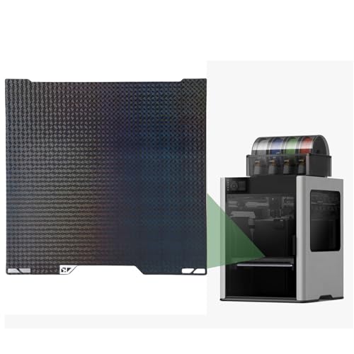 Luocute Doppelseite Build Plate, Dual -Side -PET- und PEI -Film -Build -Platte 355x346mm Flexibler Federstahlblech mit Fußballwindmühle Textur für Lab H2D 3D -Drucker von Luocute
