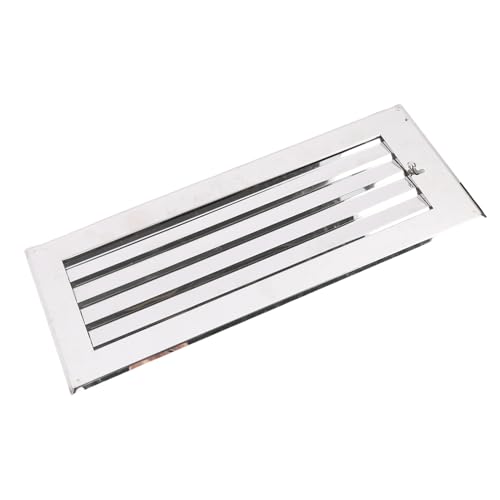 Luocute Einstellbare Lüftelentlüftung, 32.87x13.19in Edelstahlluft-Grillabdeckung für Boote Yachten, Polierte Spiegel Finish mit Verriegelungsmechanismus, 4-Slot-Design von Luocute