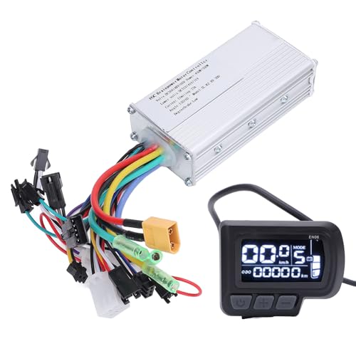Luocute Elektromotor Controller, 36 V 48 V 60 V 450W 500W Wasserdichtes LCD -Display -Panel Bürstenloser Controller -Kit für Elektrofahrrad -Roller, Intelligent Sinuswellenkonvertierung von Luocute