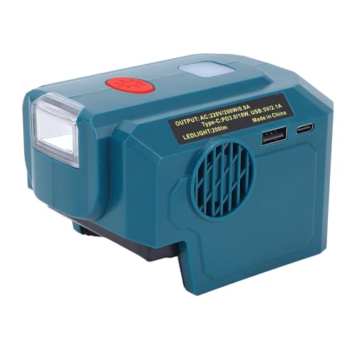 Luocute Elektrowerkzeug -Batteriekonvertierer, Stromwechselrichter 200W -Ausgangsquellwandler für BL1830B BL1840B BL1850B BL1860B 18V Elektrisches Werkzeug Li -Batterie mit Mehreren von Luocute