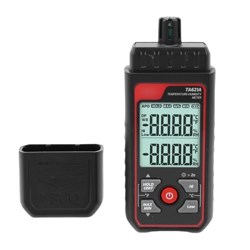 Luocute GXHTC3 Sensor Digitaler Temperatur-Feuchtigkeit Messer, Schnelle Abtastrate, Min/Max-Alarm, Hintergrund Beleuchtungs Bildschirm, 4 Pro Messmodi, Multifunktion Ales Luocute GXHTC3 Sensor Digitaler Temperatur-Feuchtigkeit Messer, Schnelle Abtastrate, Min/Max-Alarm, Hintergrund Beleuchtungs Bildschirm, 4 Pro Messmodi, Multifunktion Ales von Luocute